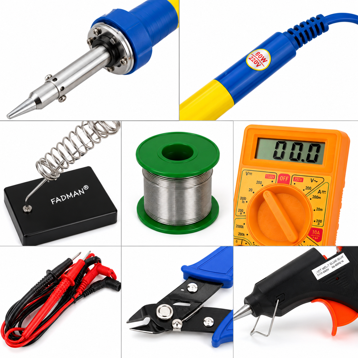 60W SOLDERING IRON KIT PACK OF 17