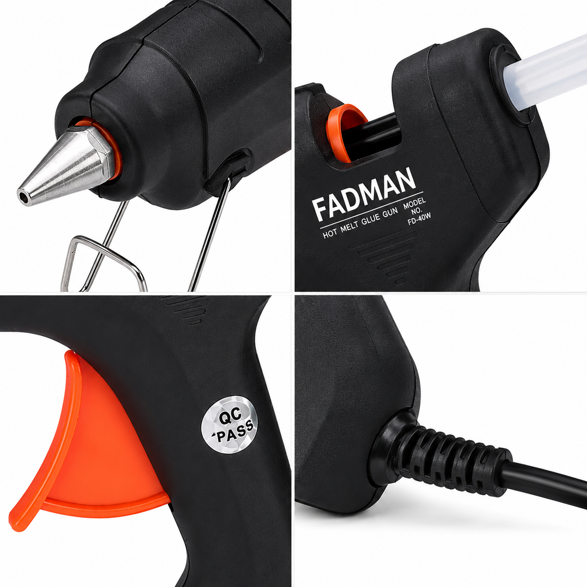 40W Hot Melt Glue Gun with 5 Pcs 11mm Glue Sticks | High Temperature Electric Adhesive Gun for Craft, DIY, Repair & Decoration