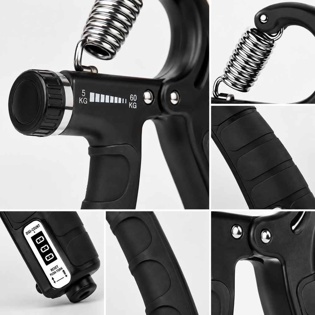 Adjustable Hand Grip Strengthener 5-60KG, Heavy Duty Forearm & Hand Exerciser with Resistance Control, Ergonomic Grip for Men & Women, Wrist & Finger Strength Training