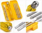 5-in-1 Screwdriver Set, 5 Interchangeable Bits, Phillips & Slotted Heads, Ergonomic Anti-Slip Handle, Portable Storage Case for Home, Electrical & Repair Work (Yellow)