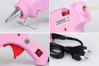 20W Hot Melt Glue Gun with 25 Pcs 7MM Glue Sticks | Mini Electric Adhesive Gun for DIY Crafts, Art, Repair & Home Projects (Pink)