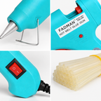20W Hot Melt Glue Gun with 25 Pcs 7MM Glue Sticks | Mini Electric Adhesive Gun for DIY Crafts, Art, Repair & Home Projects (Turquoise)