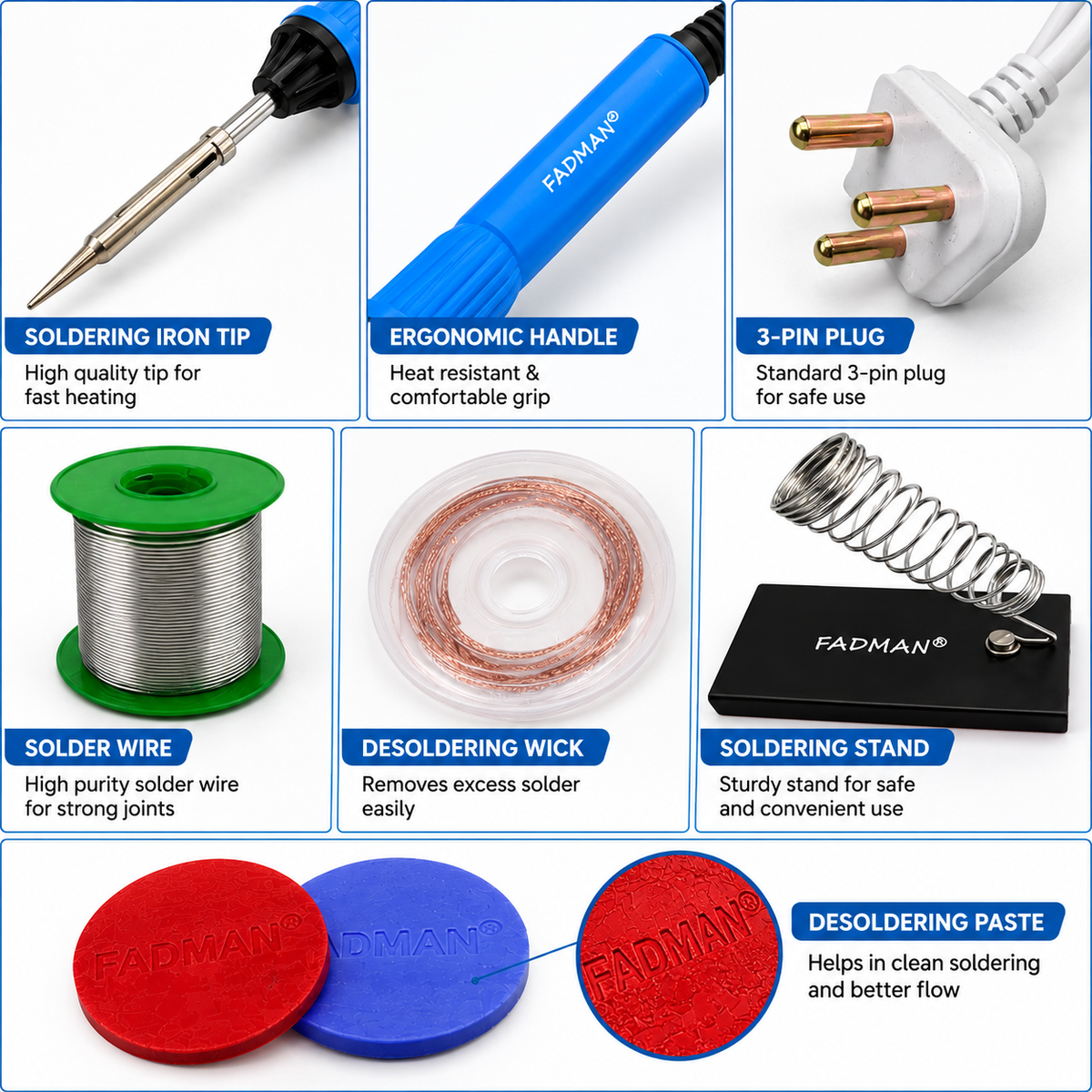 25W SOLDERING IRON KIT PACK OF 5