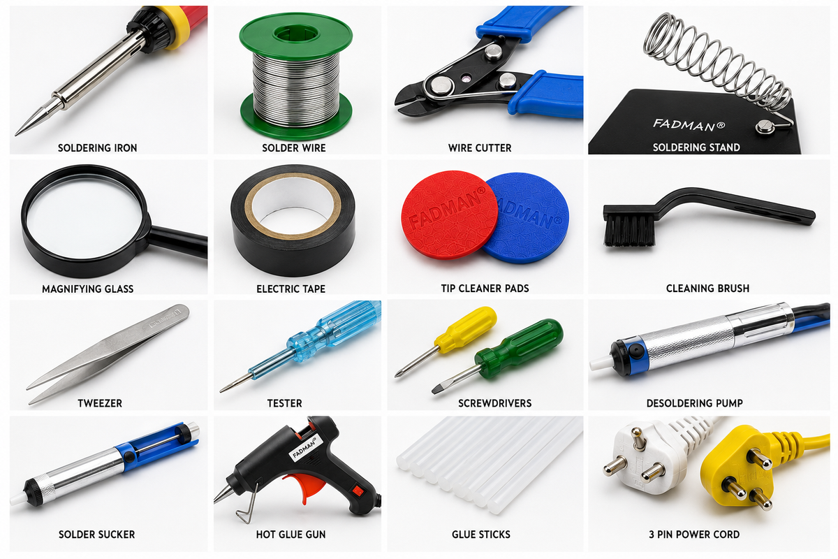 2 X SOLDERING IRON 25W  COMBO KIT PACK OF 18