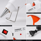 20W Hot Melt Glue Gun with 10 Pcs 7MM Glue Sticks | Mini Electric Adhesive Gun for DIY Crafts, Art, Repair & Home Projects (White)
