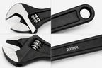 200MM Adjustable Wrench, Heavy Duty Adjustable Spanner with Chrome Finish, Wide Jaw for Plumbing, Automotive, Mechanical & DIY Work