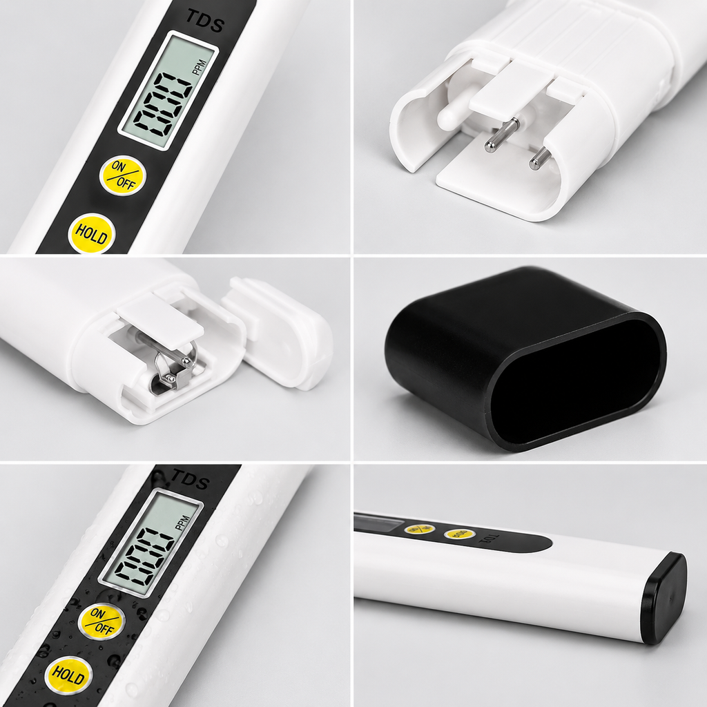 Digital TDS Meter for Water Quality Testing, Portable TDS Tester with LCD Display, PPM Water Purity Tester for Drinking Water, RO, Aquarium, Swimming Pool & Hydroponics