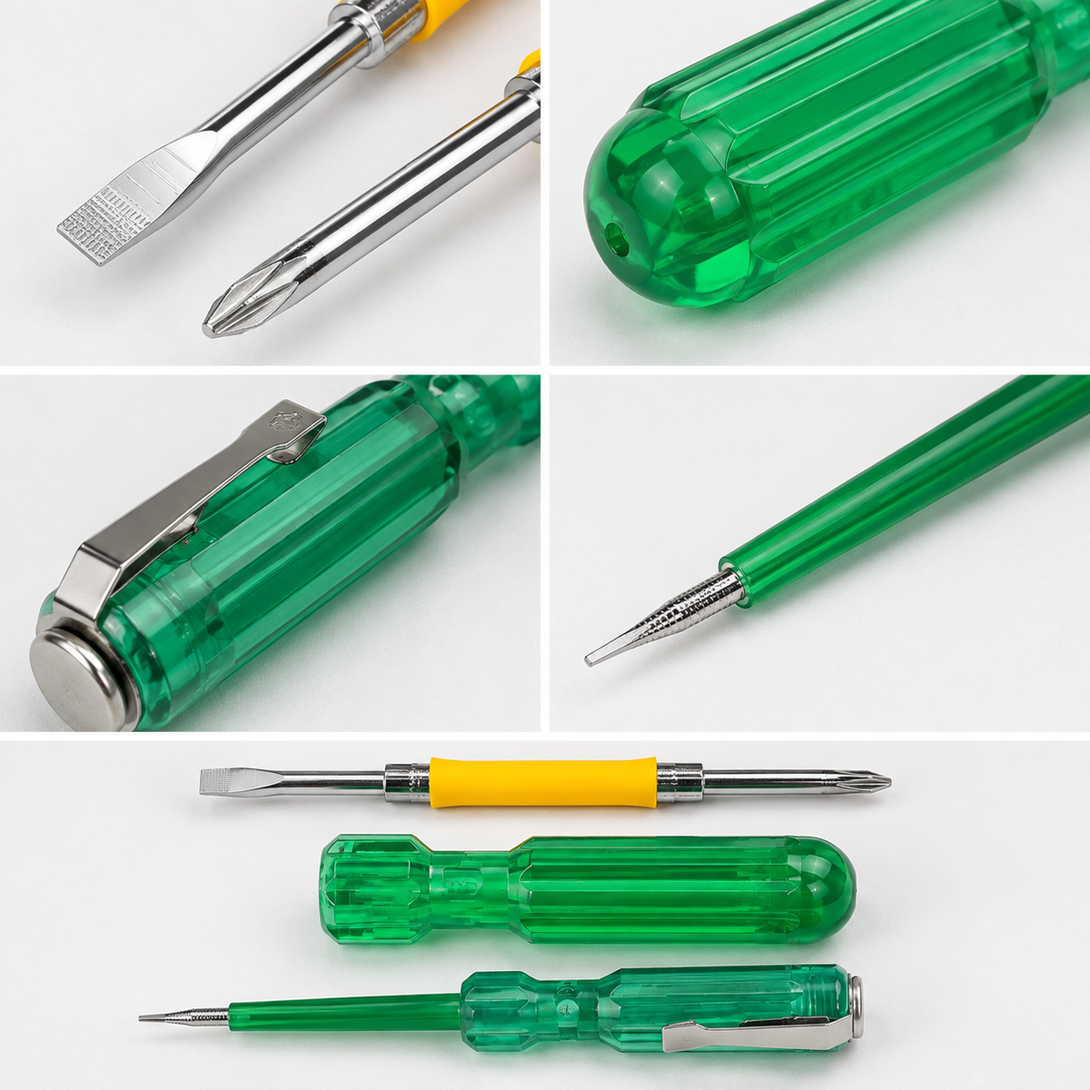 2-in-1 Screwdriver + Tester | Dual Purpose Electrical Tester Screwdriver | Insulated Handle for Home, Electrical & Repair Work