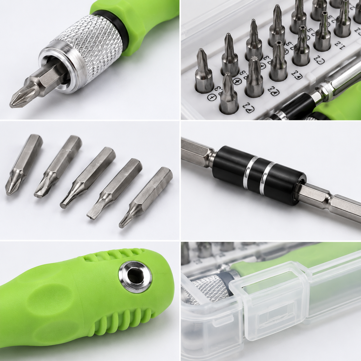 Precision Screwdriver Set 32 in 1 with Magnetic Bits, Interchangeable Handle & Extension Bar for Mobile Phone, Laptop, Camera, Electronics, Eyeglasses & Furniture Repair