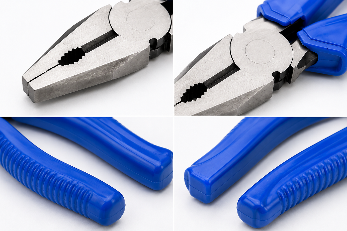 Heavy Duty Combination Pliers with Non-Slip Grip Handle, Steel Jaw for Cutting, Gripping & Wire Stripping – Multipurpose Hand Tool for Home, Workshop & Electrical Work