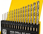 13 Pcs HSS Drill Bit Set 1.5–6.5 mm | High Speed Steel Twist Drill Bits for Metal, Wood & Plastic