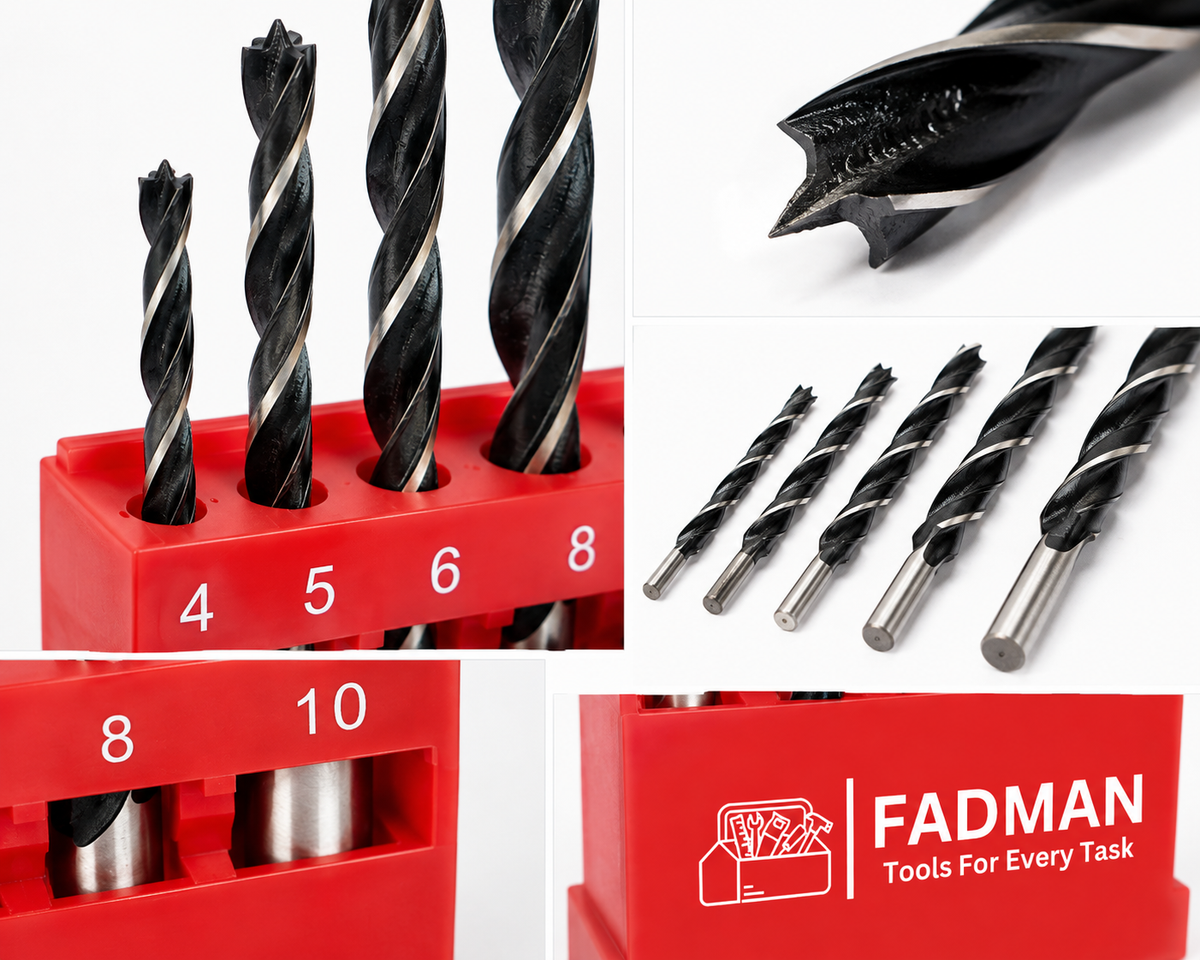 Wood Drill Bit Set 4–10mm, 5 Pcs