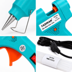 20W Hot Melt Glue Gun with 10 Pcs 7MM Glue Sticks | Mini Electric Adhesive Gun for DIY Crafts, Art, Repair & Home Projects (Turquoise)