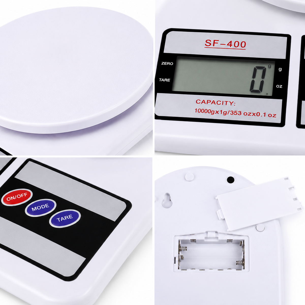 Digital Kitchen Weighing Scale, 10 kg Capacity, 1 g Precision, Electronic Food Weight Machine with Tare & Multiple Units, LCD Display for Cooking, Baking & Household Use