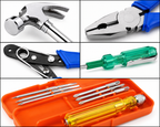 5-in-1 Multi-Purpose Hand Tool Kit with Combination Plier, Wire Cutter, Electrical Tester, Screwdriver Set & Claw Hammer for Home, Repair & DIY Use
