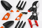 Garden Tools Set of 3 – Big Trowel, 3-Prong Garden Fork & Double Cut Pruner for Gardening, Planting, Soil Digging & Pruning