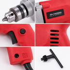 480W Electric Impact Drill Machine with 10mm Chuck, 2600 RPM Variable Speed, Copper Motor, Lock-On Switch & Dual Drilling Mode for Wood, Metal, Wall & DIY Projects