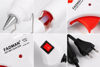 20W Hot Melt Glue Gun with 25 Pcs 7MM Glue Sticks | Mini Electric Adhesive Gun for DIY Crafts, Art, Repair & Home Projects (White)