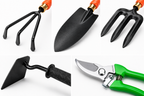 Garden Tools Set of 5 | Garden Fork, Khurpa, Hand Trowel, Pruning Cutter & Cultivator | Heavy Duty Gardening Tools for Home, Lawn, Plants & Outdoor Use