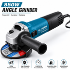 850W Angle Grinder 100mm Heavy Duty Electric Power Tool, 11000 RPM, Spindle Lock, Adjustable Protective Guard for Cutting, Grinding & Polishing (Green)