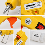 20W Hot Melt Glue Gun with 10 Pcs 7MM Glue Sticks | Mini Electric Adhesive Gun for DIY Crafts, Art, Repair & Home Projects (Yellow)