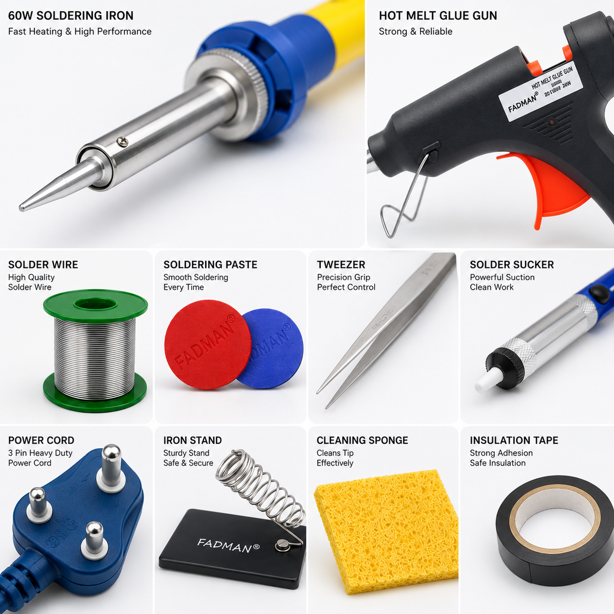 60W SOLDERING IRON KIT PACK OF 13