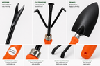 Garden Tool Set for Gardening – Weeder, Cultivator & Big Trowel Hand Tools for Soil Loosening, Weeding & Planting