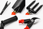 Garden Tools Set of 5 | Hand Trowel, Garden Fork, Weeder, Pruning Cutter & Khurpa | Heavy Duty Gardening Tools for Home, Lawn & Plants