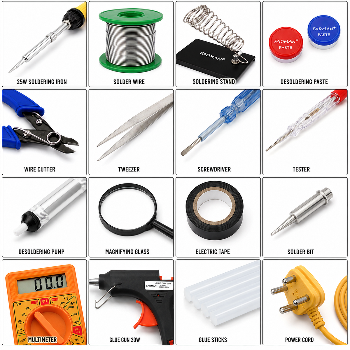 25W SOLDERING IRON KIT PACK OF 15