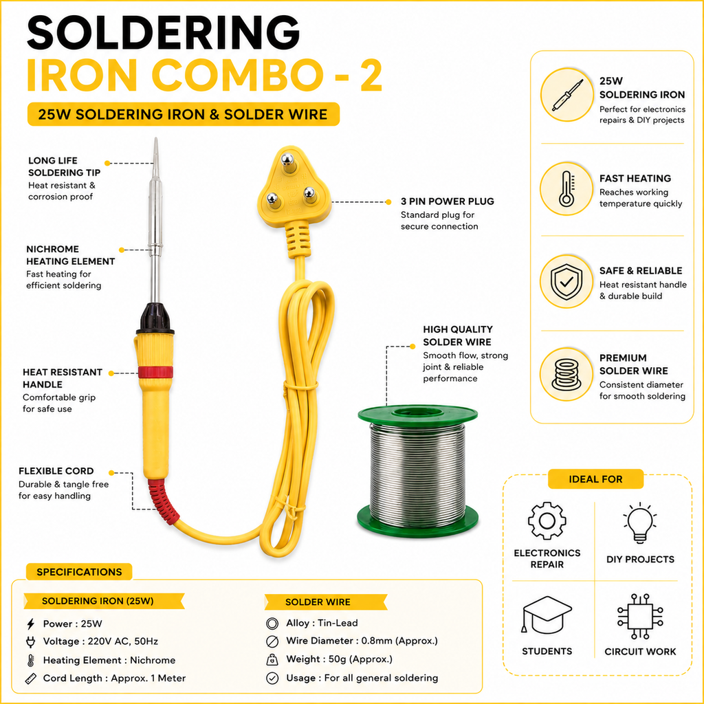25W SOLDERING IRON KIT PACK OF 2