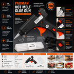 20W Hot Melt Glue Gun with 10 Pcs 7MM Glue Sticks | Mini Electric Adhesive Gun for DIY Crafts, Art, Repair & Home Projects (Black)