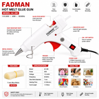 20W Hot Melt Glue Gun with 25 Pcs 7MM Glue Sticks | Mini Electric Adhesive Gun for DIY Crafts, Art, Repair & Home Projects (White)