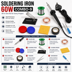 60W SOLDERING IRON KIT PACK OF 9
