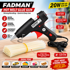 20W Hot Melt Glue Gun with 25 Pcs 7MM Glue Sticks | Mini Electric Adhesive Gun for DIY Crafts, Art, Repair & Home Projects (Black)