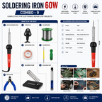 60W SOLDERING IRON KIT PACK OF 9
