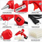 20W Hot Melt Glue Gun with 25 Pcs 7MM Glue Sticks | Mini Electric Adhesive Gun for DIY Crafts, Art, Repair & Home Projects (Red)