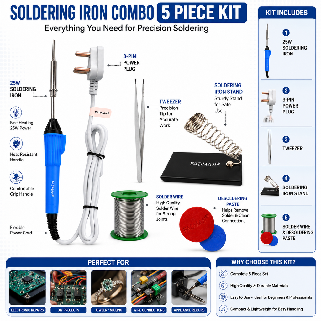 25W SOLDERING IRON KIT PACK OF 5