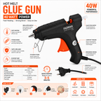 40W Hot Melt Glue Gun | High Temperature Electric Adhesive Gun for Craft, DIY, Repair & Decoration