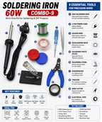 60W SOLDERING IRON KIT PACK OF 9
