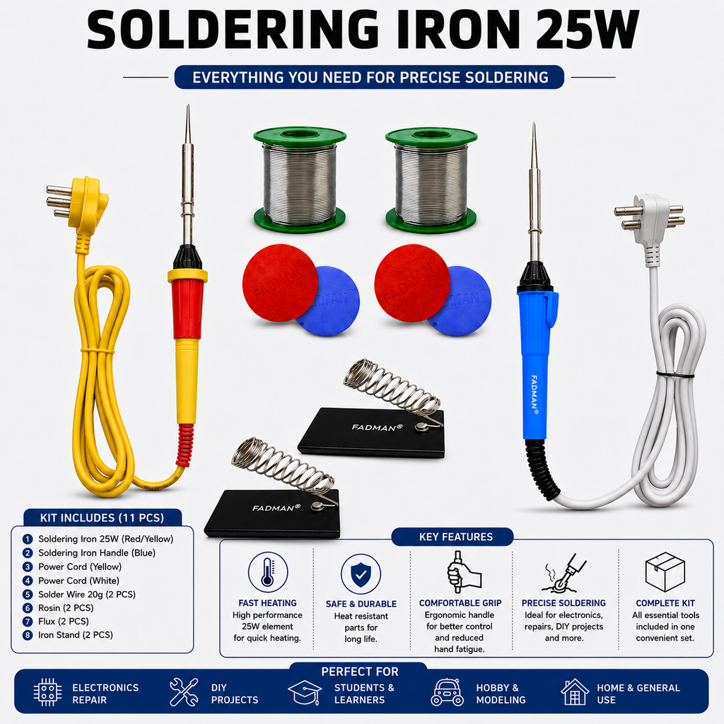2 X SOLDERING IRON 25W  COMBO KIT PACK OF 8