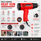 2000W Heat Gun with 2 Temperature Settings & Airflow Control, Hot Air Gun with Nozzle Attachment for Paint Removal, PVC Shrink Wrapping, Crafting, Electronics Repair & DIY Projects