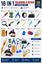 2 X SOLDERING IRON 25W  COMBO KIT PACK OF 18