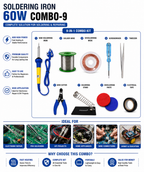 60W SOLDERING IRON KIT PACK OF 9