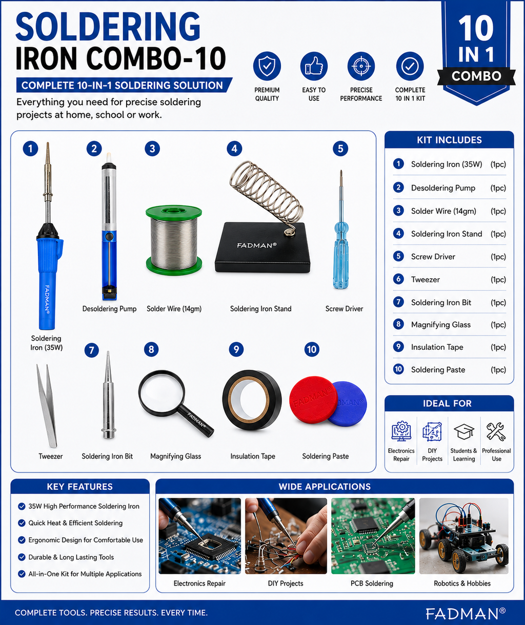 25W SOLDERING IRON KIT PACK OF 10