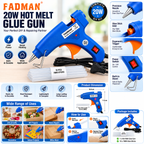 20W Hot Melt Glue Gun with 10 Pcs 7MM Glue Sticks | Mini Electric Adhesive Gun for DIY Crafts, Art, Repair & Home Projects (Blue)
