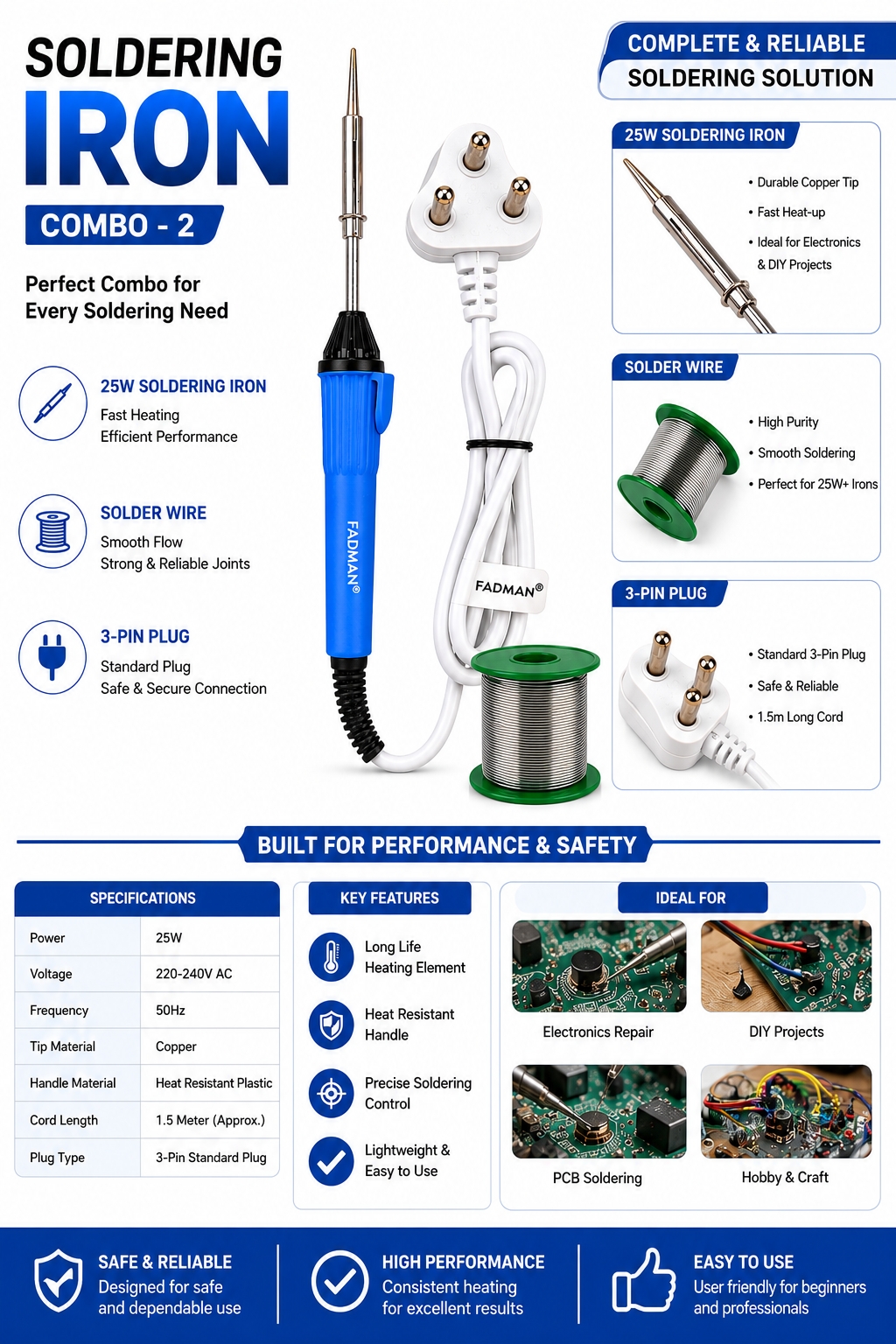 25W SOLDERING IRON KIT PACK OF 2