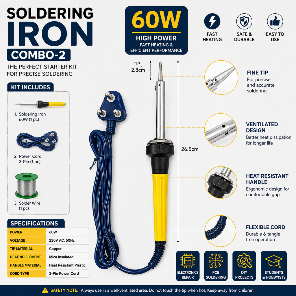 60W SOLDERING IRON KIT PACK OF 2