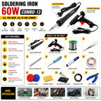 60W SOLDERING IRON KIT PACK OF 13