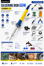 60W SOLDERING IRON KIT PACK OF 17
