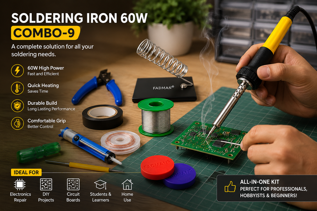 60W SOLDERING IRON KIT PACK OF 9